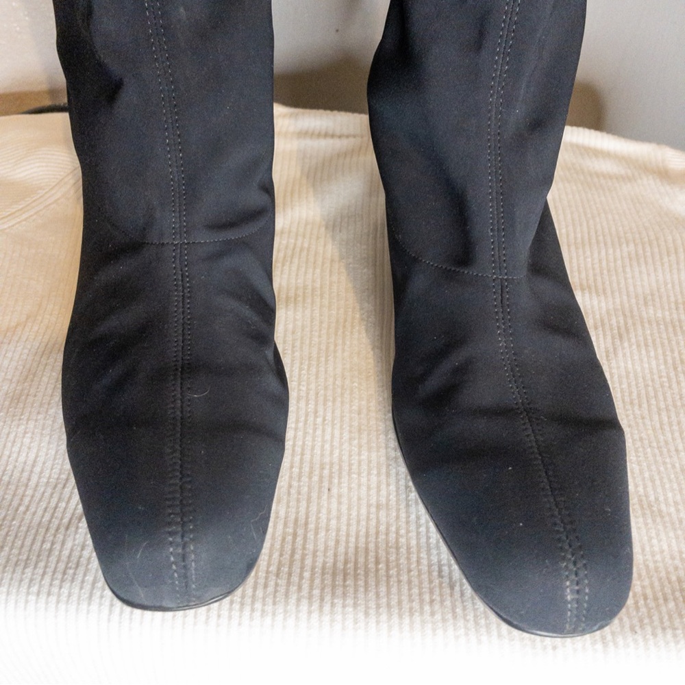 Munro Newbury Black Tall Stretch Fabric Fashion Pull On Boot Size 13 - NTN - Picture 4 of 12